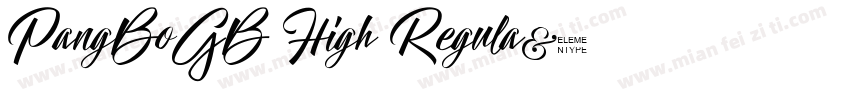 PangBoGB High Regula字体转换
